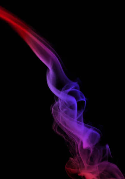 White Smoke Collection Black Background — Stock Photo, Image