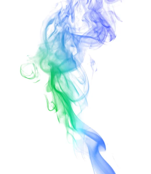 White Smoke Collection Black Background — Stock Photo, Image