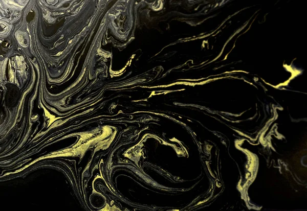 Голубая Золотая Жидкая Текстура Ручной Мраморный Фон Рисунок Чернильного Мрамора — стоковое фото