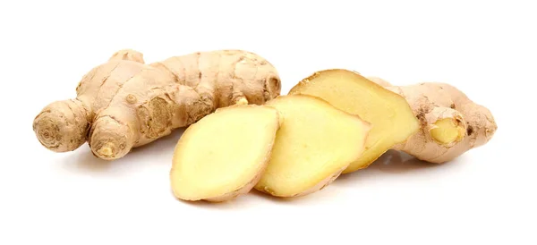 Whole Sliced Ginger Root — Stock Photo, Image