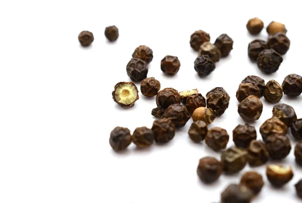 Black Peppers Isolated White Background Royalty Free Stock Images