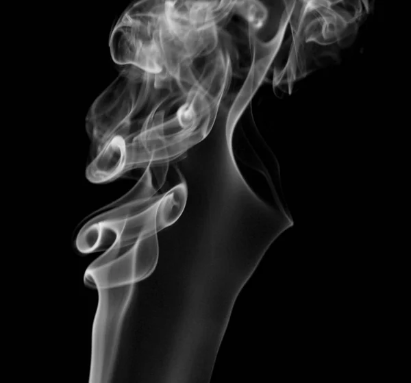 Fumo Nero Isolato Bianco — Foto Stock