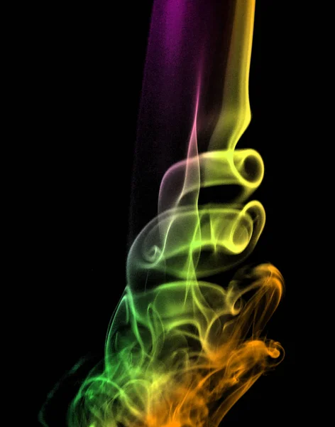 Färgglada Rainbow Rök Vit — Stockfoto