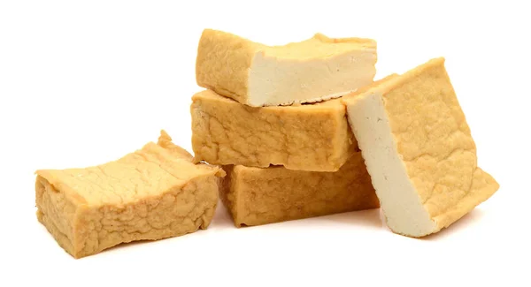 Cubos Tofu Aislados Sobre Fondo Blanco — Foto de Stock