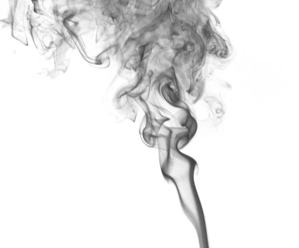 Verde Fumo Movimento Astratto Sfondo Bianco — Foto Stock