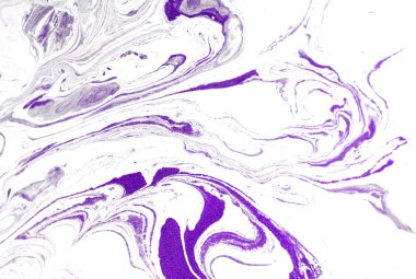 Yaratıcı bir arkaplan olarak bulanık mavi doku. Akışkan sanat. Antika, akrilik.