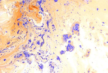 Altın Ebru doku tasarım. Mavi ve altın mermer desen. Sanat sıvı. 