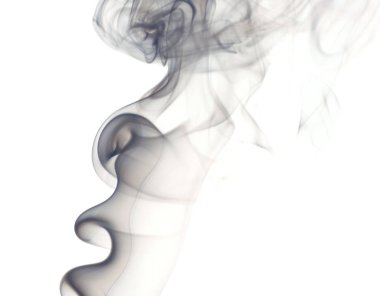 Beyaz arkaplanda soyut duman 