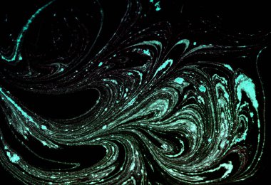 Mermer soyut akrilik zemin. Mavi mermer çizim dokusu. Dalgalanma şablonu. Altın tozu.