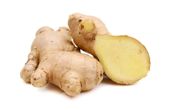 Fresh Ginger Root Isolated White Background — Stock Photo, Image