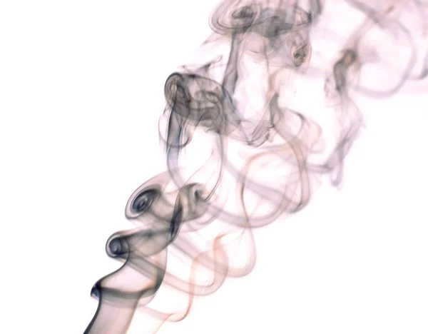 Grey Blue Color Smoke White Background — Stock Photo, Image