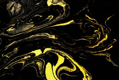 Pembe ve altın Ebru desen. Altın mermer sıvı doku.