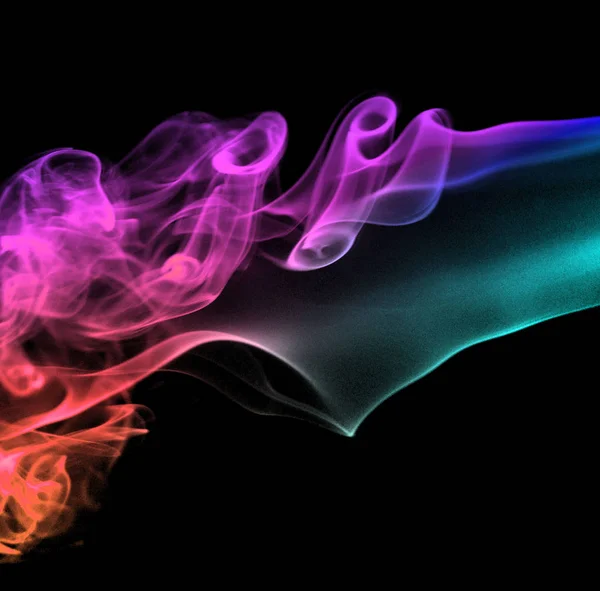 Colorful Smoke Isolated White Background Close — Stock Photo, Image