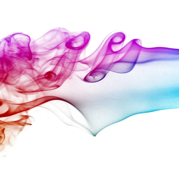 Colorful Smoke Isolated White Background Close — Stock Photo, Image