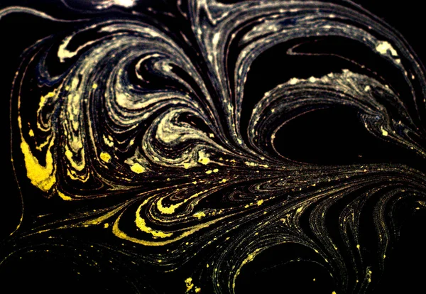 Зеленый Золотой Мраморный Узор Жидкая Текстура Золотого Порошка — стоковое фото