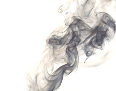 Bir siyah veya koyu arka plan closeup duman 