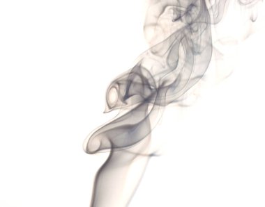 pembe duman beyaz bir arka plan üzerinde beyaz arka plan üzerinde yangın duman, duman hareket soyut duman swirls 