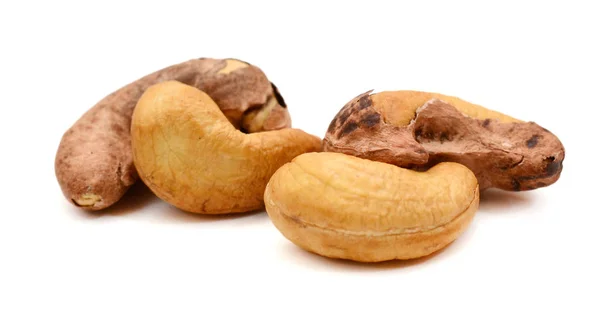 Cashewnüsse Isoliert Auf Der Weißen — Stockfoto