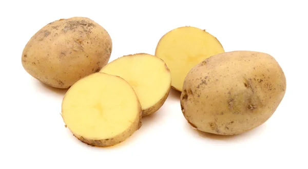 Variedades Batata Kuras Batatas Isoladas Sobre Fundo Branco — Fotografia de Stock