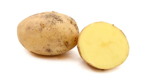 Calidad Las Patatas Erou Patatas Aisladas Sobre Fondo Blanco — Foto de Stock