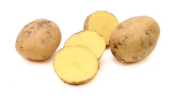 Qualität Der Kartoffeln Erou Kartoffeln Isoliert Auf Weißem Hintergrund — Stockfoto