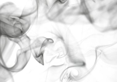 Beyaz bir arka plan üzerinde izole renkli duman 