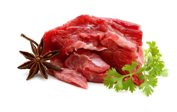 Fresh Raw Meat White Background — Stock Photo, Image