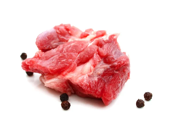 Carne Fresca Aislada Sobre Fondo Blanco —  Fotos de Stock