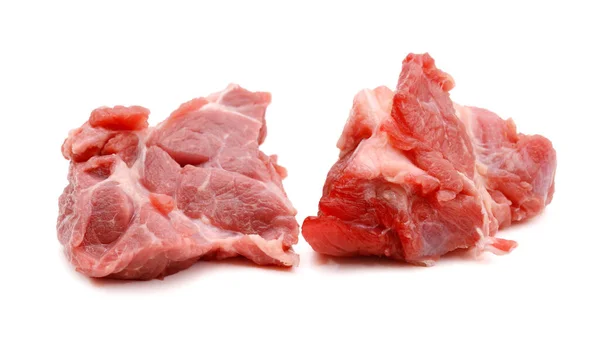 Carne Crua Fresca Isolada Sobre Fundo Branco — Fotografia de Stock