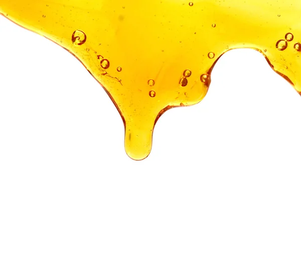 Zoete Honing Uitstrijkje Geïsoleerd Witte Achtergrond — Stockfoto