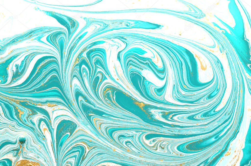 Abstract pattern in fluid acrylic technique