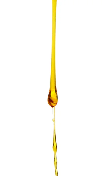 Γλυκό Μέλι Ρίχνει Απομονώνονται Λευκό Φόντο Υγρή Υφή Σταγόνα Μέλι — Φωτογραφία Αρχείου