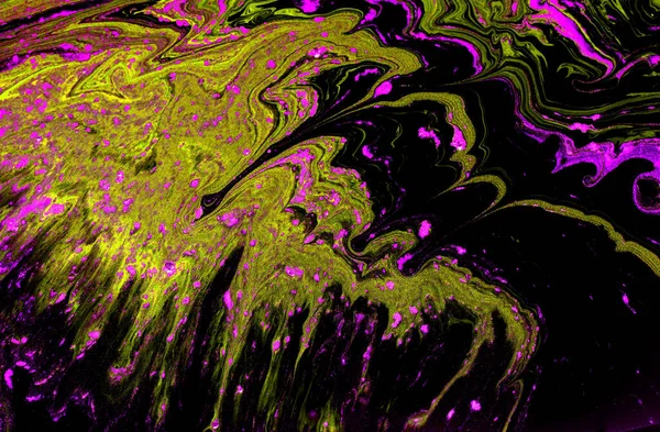 Abstrakt Mångfärgad Bakgrund Skärmsläckare Fluid Art Med Rosa Blå Färg — Stockfoto