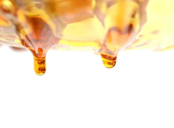 Süße Waben Mit Honig Isoliert Auf Weiß — Stockfoto