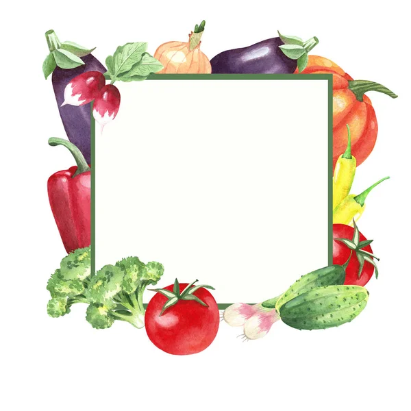 Group Vegetables Text Space — Stock Photo, Image