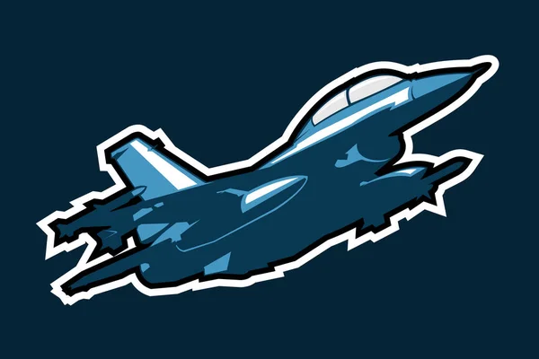 Amerykański Myśliwiec Jet Ikona Wektor Ilustracja — Wektor stockowy