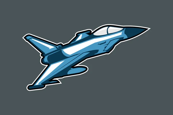 German Modern Fighter Jet Icon Vector Illustration — Stock Vector