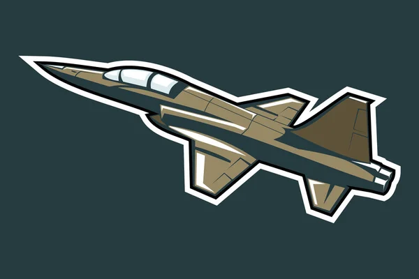 American Jet Combate Icono Ilustración Vectorial — Vector de stock