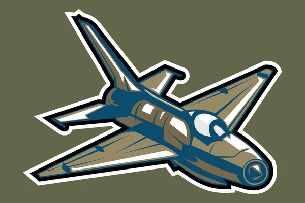ロシアの戦闘機ジェットアイコンベクトルイラスト — ストックベクタ
