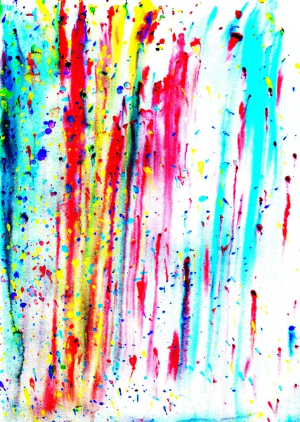 Néon Abstrait Gouttes Multicolores Peinture Aquarelle — Photo