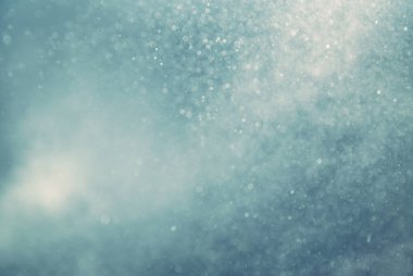 Noel arka plan için mavi soyut bokeh veya parlak ışık