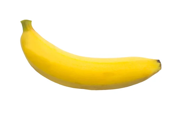 Bananowy. Dojrzały banan izolowany na białym tle. — Zdjęcie stockowe