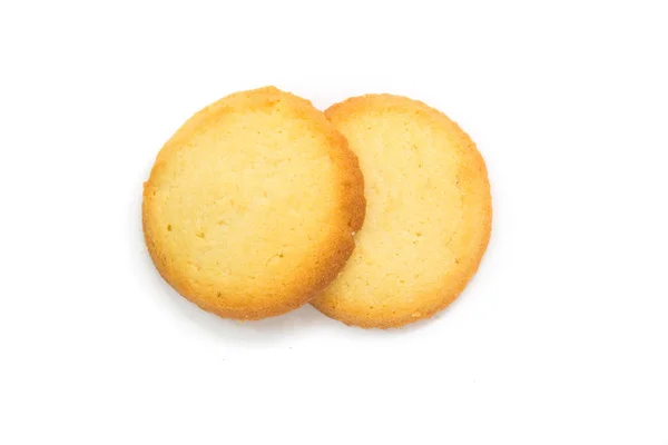흰색 배경에 고립 된 짧은 과자 쿠키. — 스톡 사진
