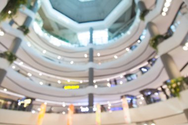 Bulanıklık alışveriş merkezi ve mağaza iç arka planı için.