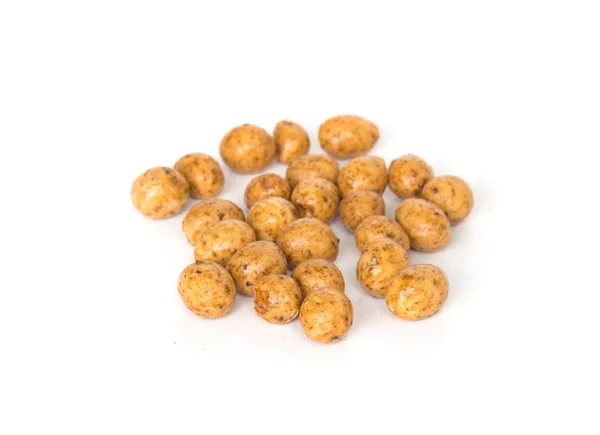 Roasted peanuts coated isolated on white background. — Stock Photo, Image