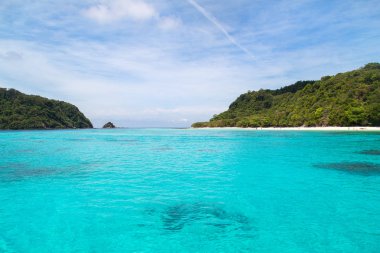 Rok Adası deniz manzarası, Krabi, Tayland.