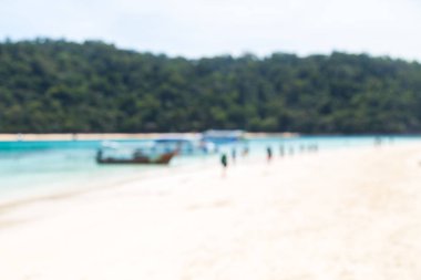 Beach görüntü arka planı, Koh rok, Tayland için insanlar ile.