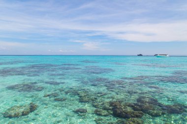 Rok Adası deniz manzarası, Krabi, Tayland.