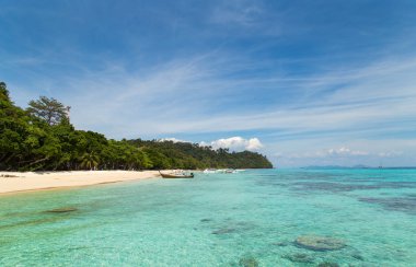 Rok Adası deniz manzarası, Krabi, Tayland.