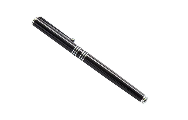 Чорна металева ручка ізольована на білому тлі . — стокове фото